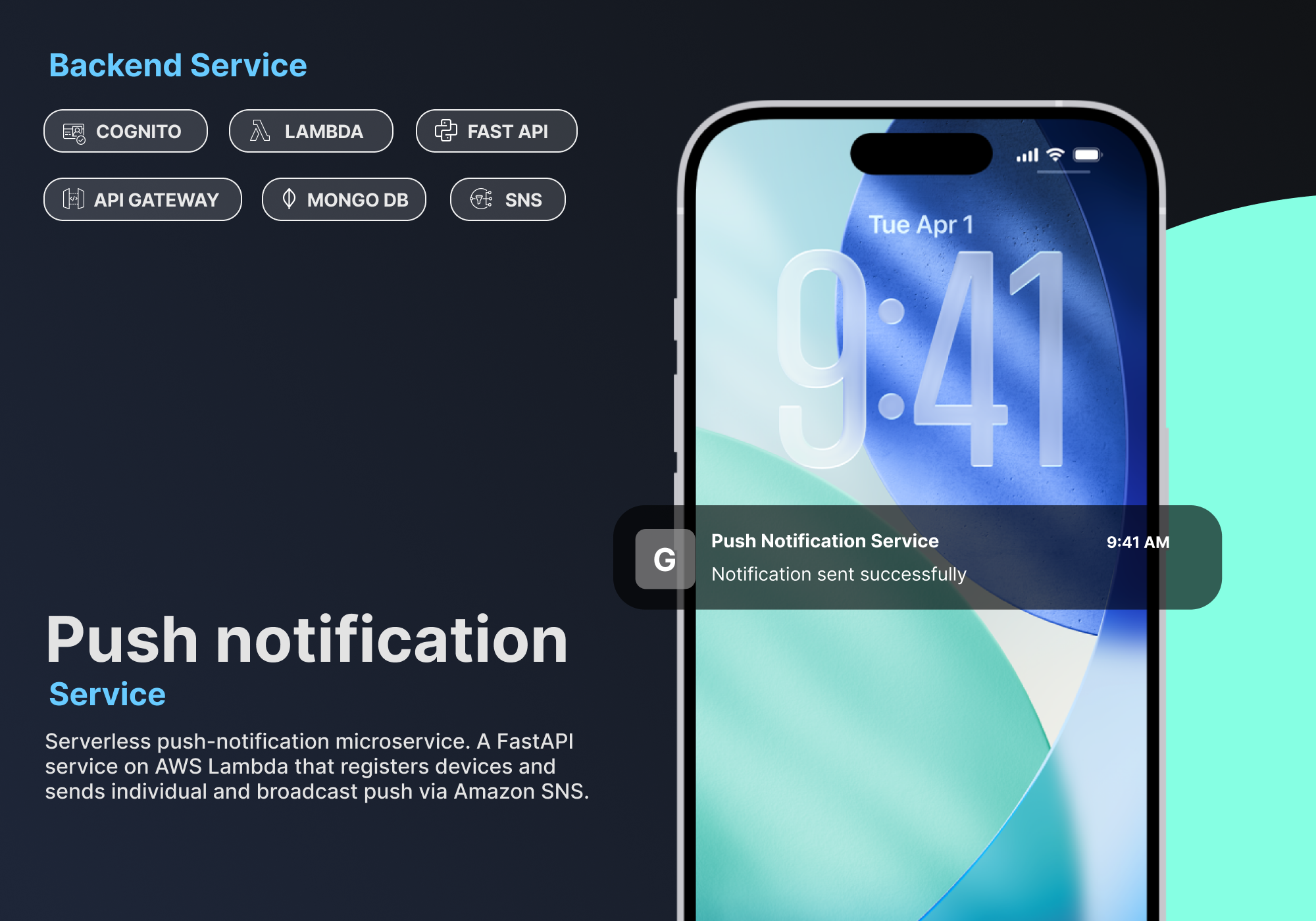 Push Notification Service — serverless push delivery